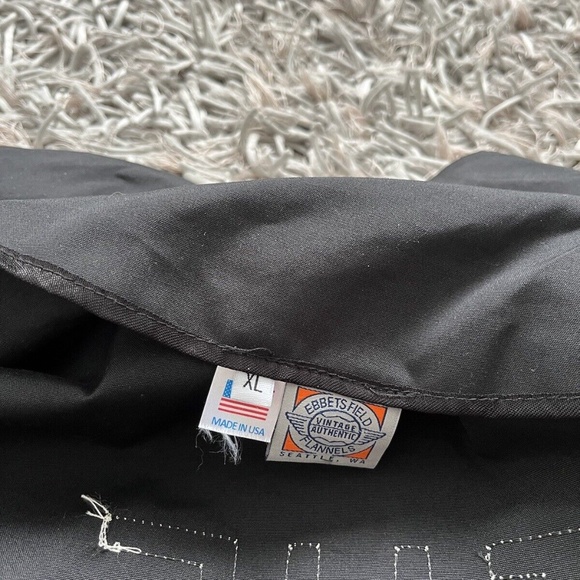 Ebbets Field Flannels Jacket B " THE LETTER BET " Black Men's XL - Picture 8 of 12